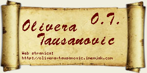 Olivera Taušanović vizit kartica